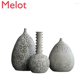 Vases Nordic Creative Master Design Handmade Ceramic Floor Arrangement Vase Ornaments Art Home Decorations Living Room Decor