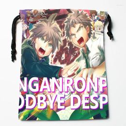 Storage Bags Custom Danganronpa Anime Drawstring Dust-Proof Fashion Pattern Print Boys Girls Birthday Gift Bag Size 18X22cm