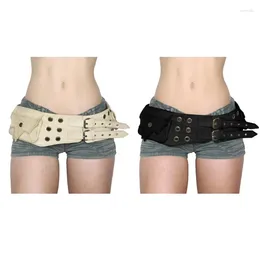 Belts Teenagers Useful Adjustable Buckle Waist Straps Double Pin Belt Outdoor Sports Waistband With Mini Bag Dropship