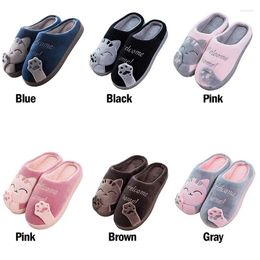 Slippers Couple Winter Home Cute Cartoon Non-Slip Warm Bedroom Anti Slip Soft Plush Indoor House