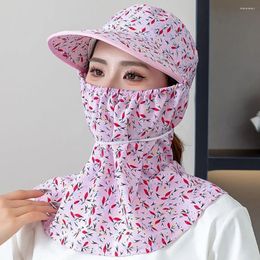 Wide Brim Hats Tea Picking Cap Fashion Shawl Anti-uv Women's Hat Protect Neck Sunscreen Outdoor Sports