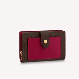 Women Fashion Fuchsia Pink Designer Luxury Julitte Wallet Coin Purse Key Pouch Casual Card Holders Purse M69432 M69433 N60380 No Gift Box