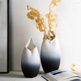 Vases Modern Luxury Creative Living Room Nordic Style Design Ceramic Minimalist Hydroponic Jarrones Decoration Home WZ50HP