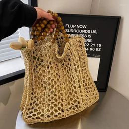 Shoulder Bags Large Capacity Bag Bohemian Straw Summer Handmade Beach Vacation Rattan Totes Fashion Women Handbag Bolsas