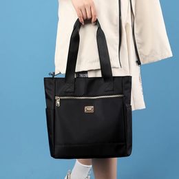 Fashion A4 Book Capacity Women Top-Handle Bag High Quality Durable Female Shoulder Bag Light Weight Fabric Casual Tote Bags 240425