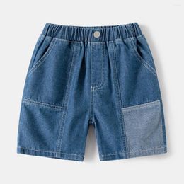 Shorts Summer Boys Denim Elastic Waist Toddler Kids Knee Length Jeans Pants Cotton Children's Clothes