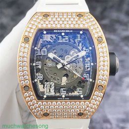 Luxury Wristwatches Automatic Movement Watches Swiss Made 010 Rose Gold Rear Diamond Date Display Mechanical Table 9BME