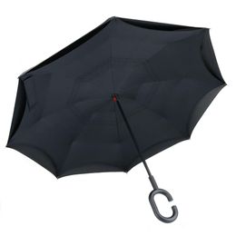 On-Course Umbrella Anti-Rebound Double Layer Inverted With C-Shaped Handle Drop Delivery Sports Outdoors Golf Otr1M