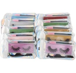 3D Lash Color Eyelashes Package Box with Eyelash Curler and Small Brush Thick Natural Make Up Whole Lashes Extensions Kit8537556