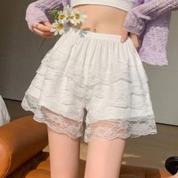 Women's Panties Floral Lace Lolita Safety Pants Women Summer Shorts Petticoat Underpants Girls Princess Loose Elastic Ruffle Knickers