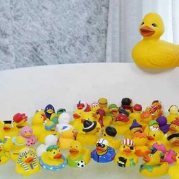 Baby Bath Toys 5-100pcs Rubber Duck Kids And Toddler Toy Duck Baby Bath Toys Summer Beach Shower Game Toy Birthday Gift For Children