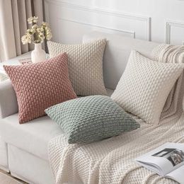 Cushion/Decorative Striped Cushion Cover Green Corduroy cases Decorative s for Sofa 18x18 Inch Throw Farmhouse Home Decor 1Pcs