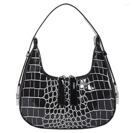 Totes Crocodile Pattern Shoulder Bag PU Leather Underarm Vintage Handbag Retro Classic Small Purse For Women
