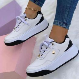 Dress Shoes Single Shoe Sports Cross-Border Foreign Trade Large Size Thick Sole Lace Up Low Cut Casual For Women