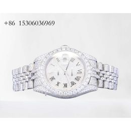 Best Offer For Push Button Hidden Clasp Moissanite VVS Clarity Diamond Studded Iced Out Hip Hop Watch Origin From India