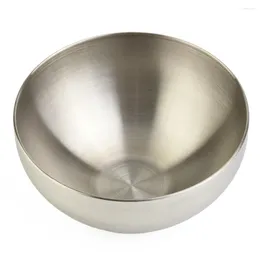 Bowls Stainless Steel Bowl 12/15/20cm Multipurpose Salad Soup Noodles Cooking Double Structure Anti-scald Kitchen Tableware