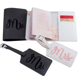 Amazon Creative Embroidery Couple Suit Luggage Tag Tag Airplane Boarding Pass Luggage Tag Pu Ready In Stock