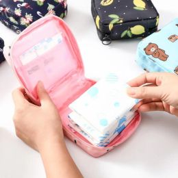 Bags Women Zipper Multifunctional Sanitary Pad Bags Reusable Napkin Organizer Women Lipstick Earphone Pouch Bags Portable Makeup Case