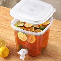 Water Bottles Faucet Home Refrigerator Cold Foaming Bucket With Spout 3.5L High Temperature Resistant Dispenser Juice Fruit Tea Wine