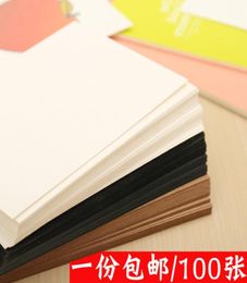 Whole 100pcs size 145cmx95cm DIY blank postcard color card word card blank hand drawn kraft paper card double blank fr8643444