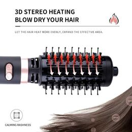 Hair Dryers Kemei 2in1 hot air brush styling dryer household salon rotary drying 2-in-1 electric curling comb Q2404292