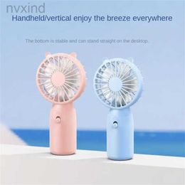 Electric Fans Travel Cooler Desktop Standing Cute Pet Creative Handheld Mini Dormitory Home Outdoor Travel Home Supplies Electric Small Fan d240429
