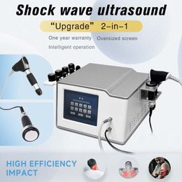 Portable 2 in 1 Ultrasound Shockwave rehabilitation physiotherapy instrument to relieve muscle joint pain health care equipment