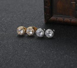 Stud Earrings 14K Gold Plated Brass Zircon Shape Ear Post Making Supplies 2024 Silver Fashion