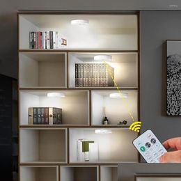 Wall Lamp Motion Sensor Lights Wireless Rechargeable Closet Dimmable Remote Controlled Lamps For Cabinets Wardrobes Drop Delivery Home Dhody