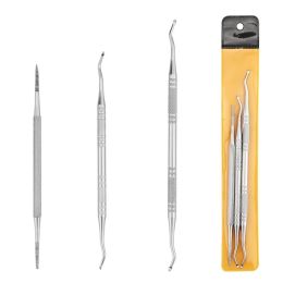 Tool Stainless Steel Ingrown Toe Correction Nail Files Double Ended Paronychia Toenail Care Manicure Pedicure Nail Clean Foot Tool