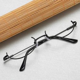 Sunglasses Frames Decoration Half Glasses Frame Oval Without Colour Lens 3 Pography Spectacle Eyewear F4Y1