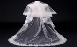 Real Pos Bridal Veils Long Applique Bridal Accessories White Ivory Party Bride Wedding Veils 2021 In Stock2347472