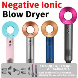 Hair Dryers Professional super hair dryer personal care styling anionic salon tool constant electric leafless Q240429
