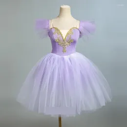 Stage Wear Long Professional Ballet Costume Classic Ballerina Performance Tutu Child Kid Girl Adult Princess Dance Dress