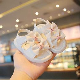 Sandaler barns söta båge prinsessa strandskor sommar baby och småbarn sandaler flickor anti slip mjuk enda bekväma och avslappnade babyskor2429