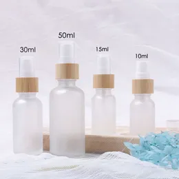 Storage Bottles 5ml-50ml 10pcs Frosted Spray Bottle Essential Oil Lotion Cosmetic Containers Glass Fine Mist Atomizer Travel