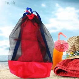 Sand Play Water Fun Children Beach Mesh Toys Storage Bag Large Sand Shovel Tool Net Outdoor Backpacks Beach Sand Toys Storage Mesh Bag d240429