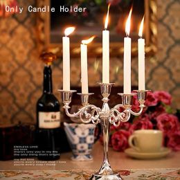 Candles Vintage Dining Table Decor Candlestick Stand Desktop Candelabra Home Party Wedding Decoration Retro Candlestick Candle Holder