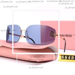Mui Mui Sunglasses Designer Sunglasses for Women High Quality Oval Sun Glasses Retro Luxury Small Round Sunglass New Product Prescription Miui Glasses 4340