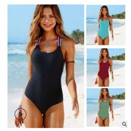 Multi Colour New Swimsuit Women's Sexy Jumpsuit with Colourful Rope Bikini Swimsuit