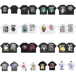 Men's T Shirts T-shirt Designer Hip Hop Fashion Graphic Tee Street Graffiti Lettering Foil Print Vintage Black Loose Fitting Size S-XL