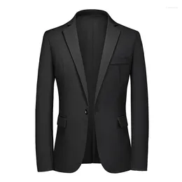 Men's Suits Solid Colour Blazer Jacket Wedding Business Casual Dress Suit Jackets Slim Fit Handsome Gentleman Coat