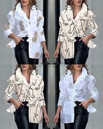 Women's T Shirt sexy Tees Spring/Summer Fashion Print Long Sleeve Women's Shirt Plus Size tops