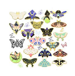 20 Colors Vintage Butterfly Enamel Brooches Pin for Women Fashion Dress Coat Shirt Demin Metal Funny Brooch Pins Badges Promotion Gift