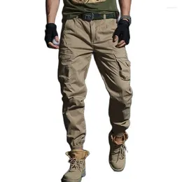 Men's Pants 2024 High Quality Khaki Summer Men Military Tactical Jogger Camouflage Cargo Multi-Pocket Fashion Black Army Trouser