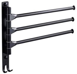 Towel Racks Rack Holder Bars Holder Swing Wall Mounted With Hooks 3Bar Oil Rubbed Bar Swivel Hanger S9459144