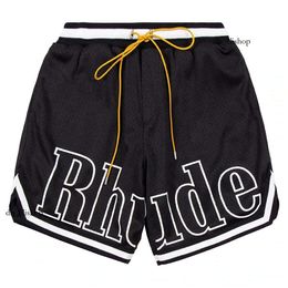 mens shorts rhude shorts men Designer Shorts Rhude Shorts Mens Capsule Shorts Summer Beach Pants Mesh Material Breathable Sweat Loose Fitness Basketball Pa