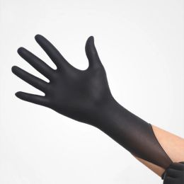 Gloves 50/100PCS Disposable Nitrile Gloves Latex Rubber for Kitchen Household Cleaning Working Garden Hand Gloves Black Pink Size XSL