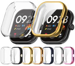 Soft Silicone Case For Redmi Watch 4 Smartwatch Shell TPU Screen All-Around Protector Bumper Cover for Redmi 4 Accessories