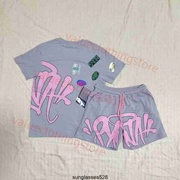 5a Mens Syna World Tshirts Set Printed Short Tees Synaworld Graphic Tee Tshirt and Shorts Hip Hop Y2k Shirtsro5a